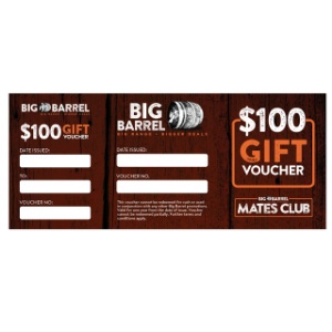 Picture of Big Barrel Gift Voucher $100.00