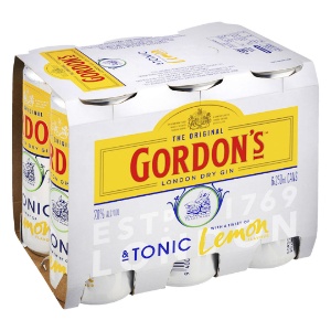 Picture of Gordons 7% Gin & Tonic 6pack Cans 250ml